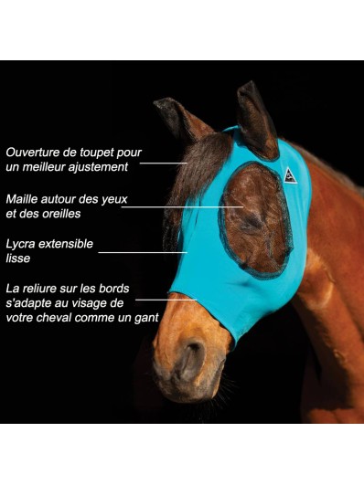 Masque anti-mouche cheval lycra, Fino Strech - Le Paturon